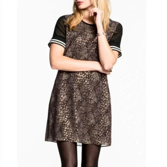 Maison Scotch Metallic Sheath Dress - Picture 1 of 6